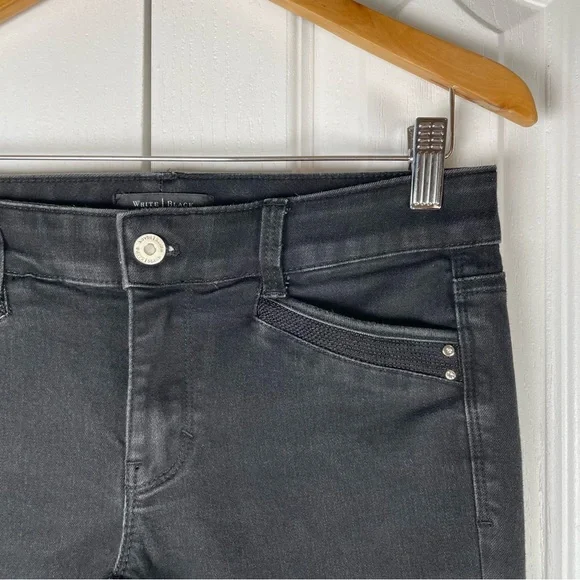 WHBM Modern Flare Jeans Women’s 4 Black Embellished Y2K Gorpcore Goth Casual - Picture 7 of 16